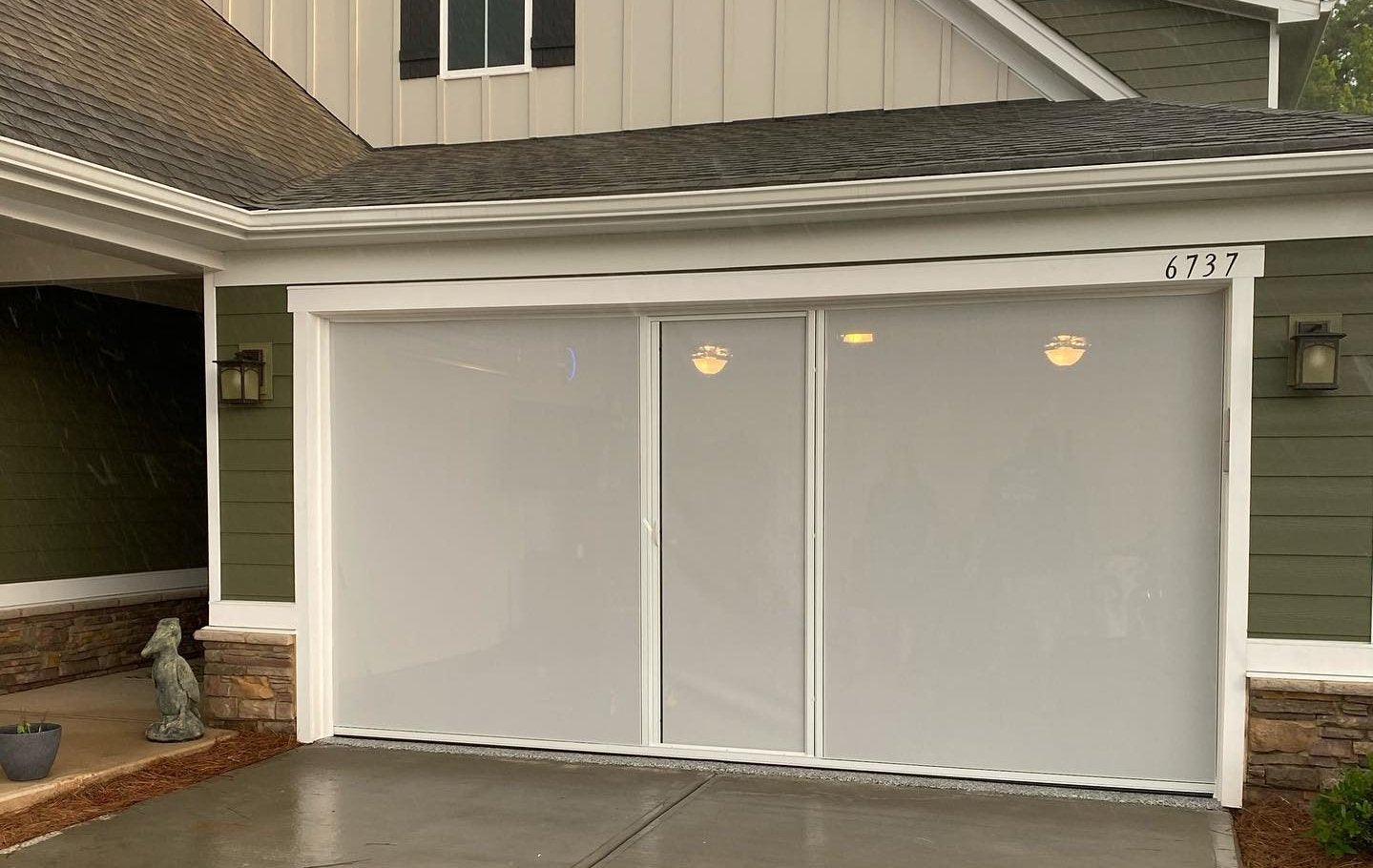 White PVC Coated Polyester Screen | 6–18' W | 7' or 8' H - Affirm