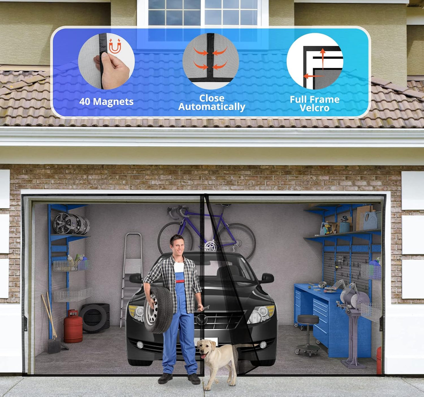Magnetic Garage Door Screen – Delivered & Installed